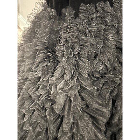 Mac Duggal Stunning Black Gothcore tulle strapless dress size 2 NWT 67420 DK FAI - Picture 5 of 9